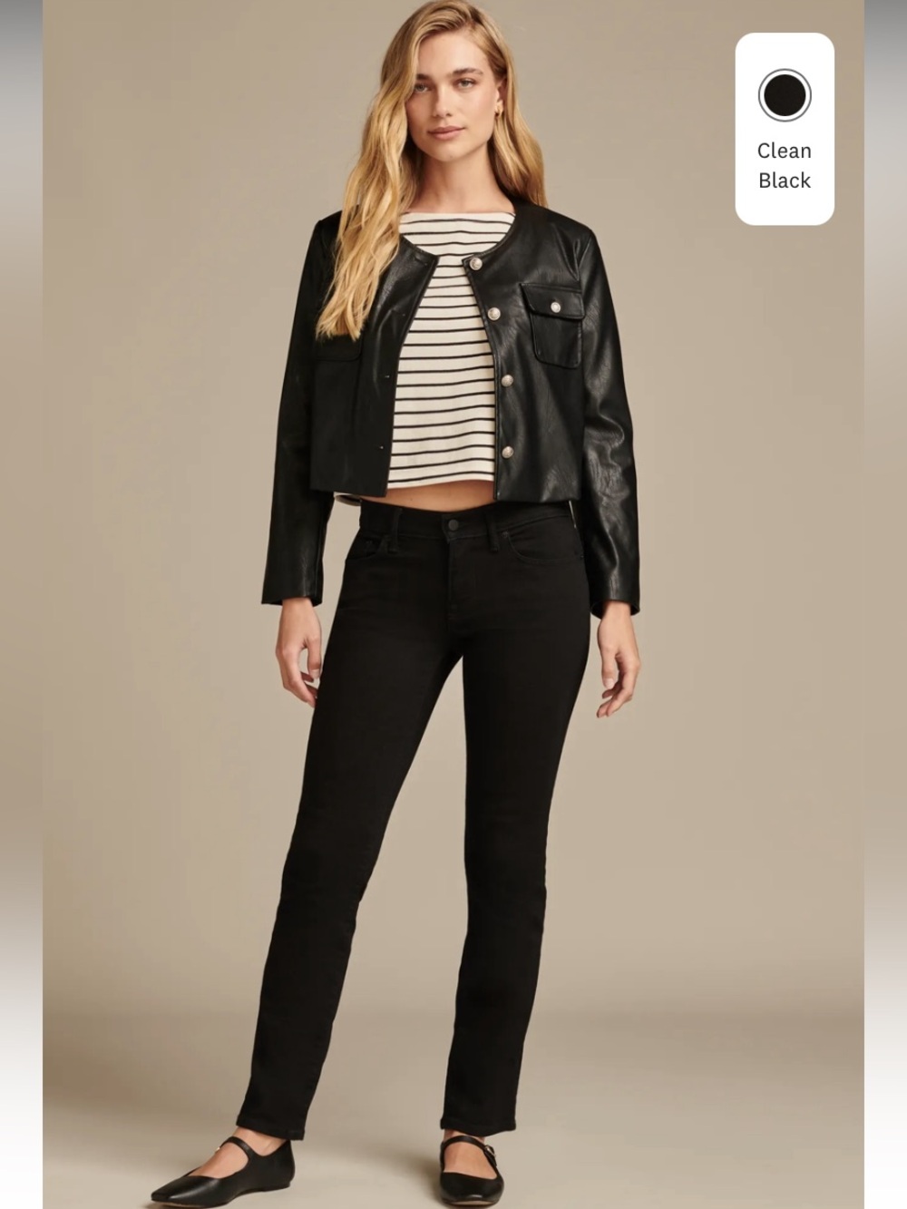 Lucky Brand Women's Black Denim Mid Rise Sweet Straight Jeans 6/28 Ankle (28/30)
